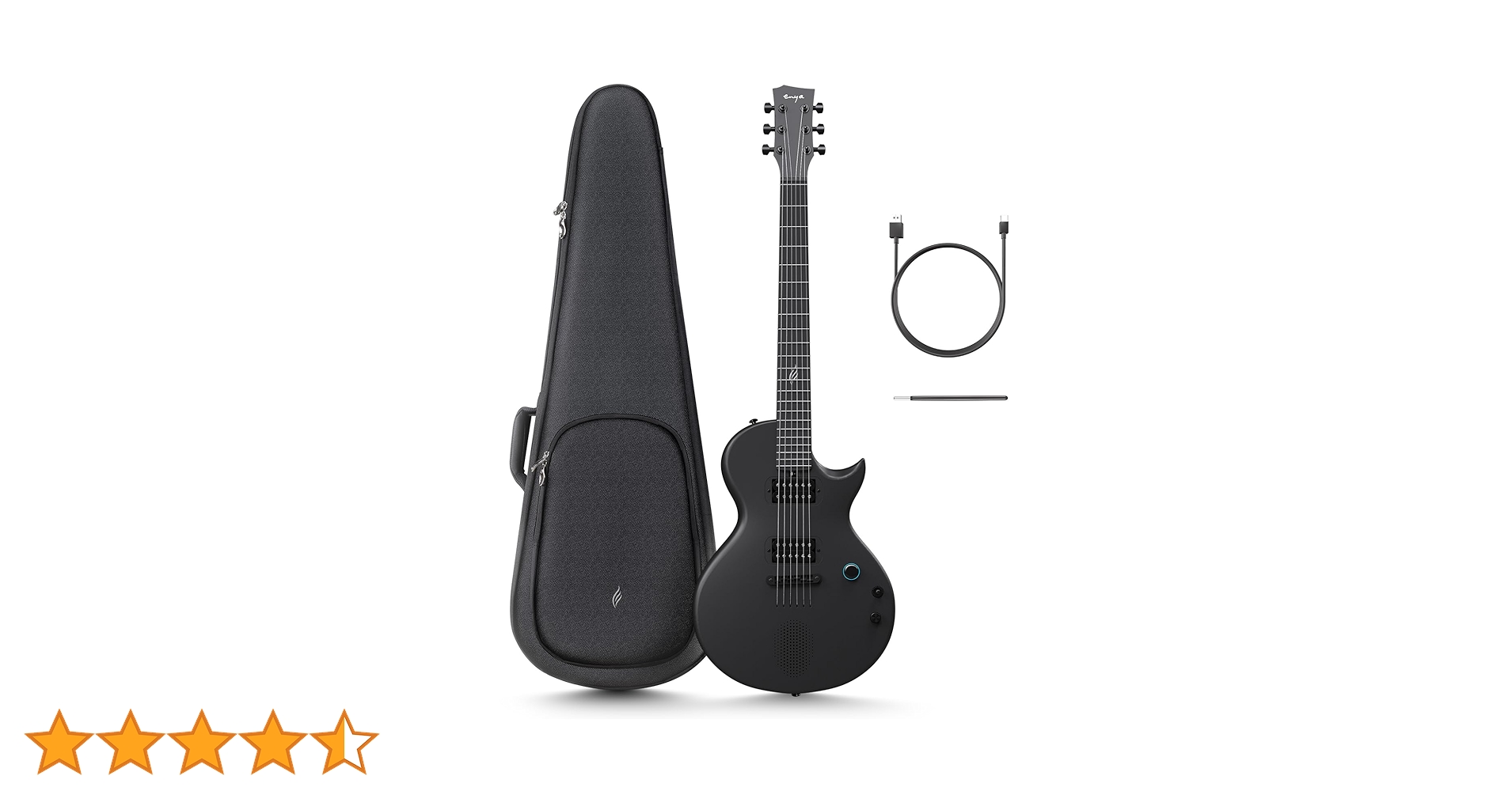 Enya Nova Go Sonic Electric Guitar - Black Carbon Fiber Smart